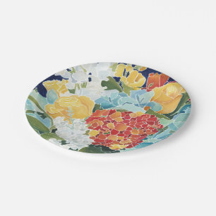 Midnight Florals II Paper Plate