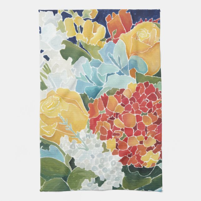Midnight Florals II Tea Towel (Vertical)