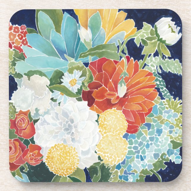Midnight Florals III Coaster (Front)