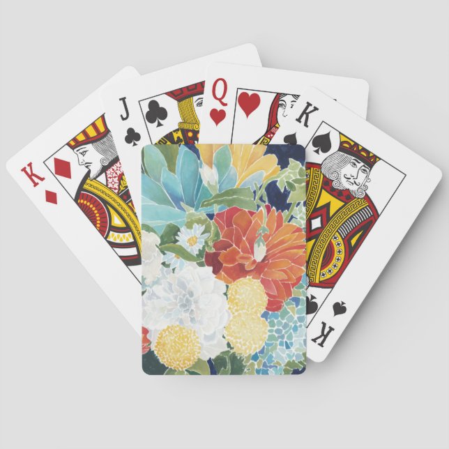 Midnight Florals III Playing Cards (Back)