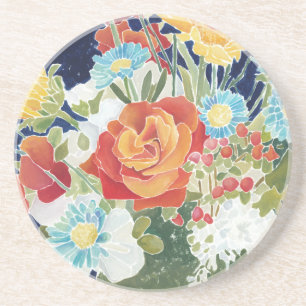 Midnight Florals IV Coaster