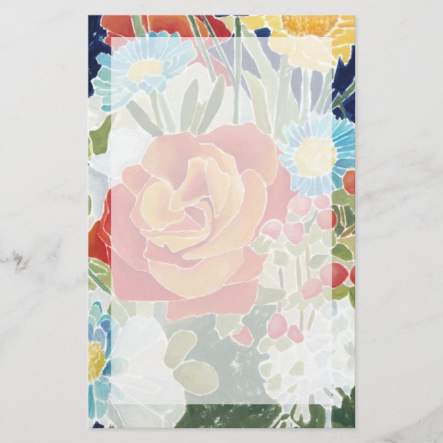 Midnight Florals IV Stationery (Front)