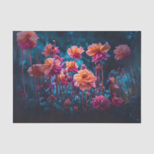 Midnight Flower Garden Decoupage Tissue Paper