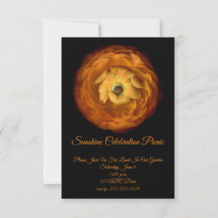 Midnight Flower or Sunshine Celebration Invitation