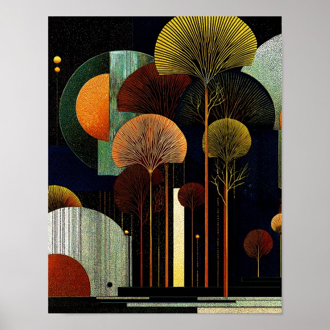 Midnight Forest  #11 - 4x5 Digital Download Poster (Front)