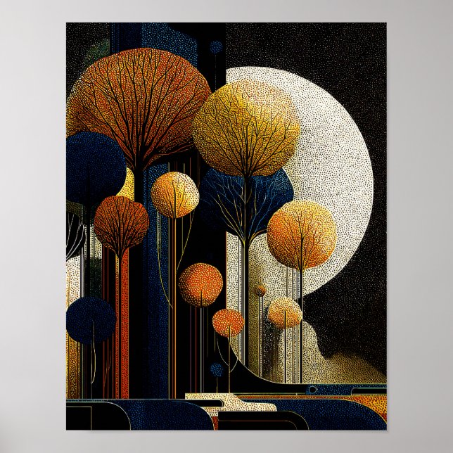 Midnight Forest #5 - 4x5 Digital Download Poster (Front)