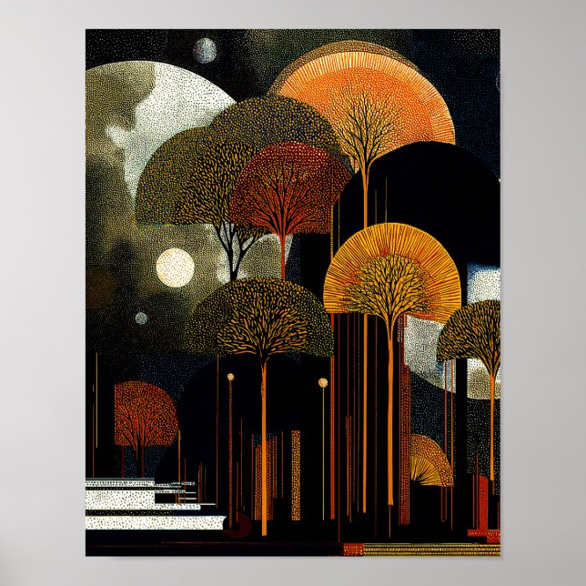 Midnight Forest  #8 - 4x5 Digital Download Poster (Front)