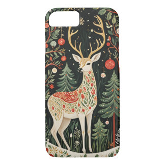 Midnight Forest Christmas Deer Case-Mate iPhone Case