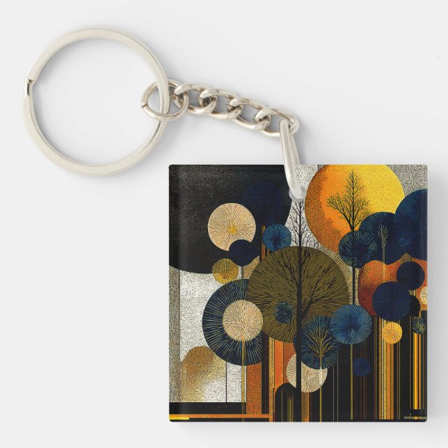 Midnight Forest on the Planet Mercury #1      Key Ring (Front)