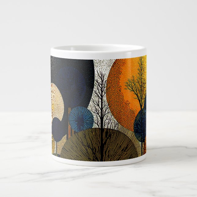 Midnight Forest on the Planet Mercury #1      Large Coffee Mug (Front)