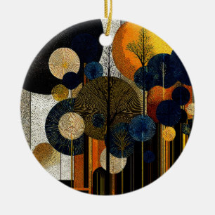 Midnight Forest on the Planet Mercury #1 Towel Ceramic Tree Decoration