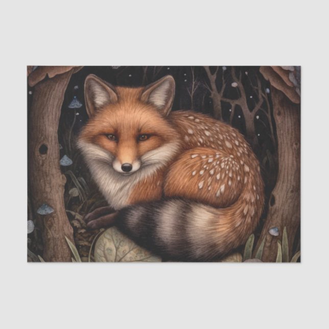 Midnight Fox Tissue Paper (Front)