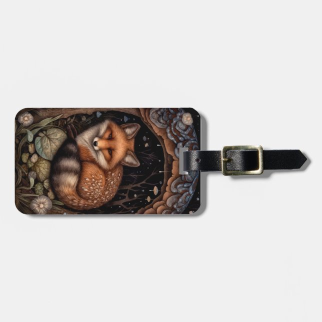 Midnight Fox Wallet Case Luggage Tag (Front Horizontal)