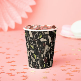 Midnight Fragments – Gothic Editorial Pattern Paper Cups