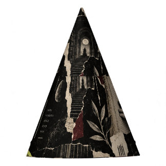 Midnight Fragments – Gothic Editorial Pattern Party Hat