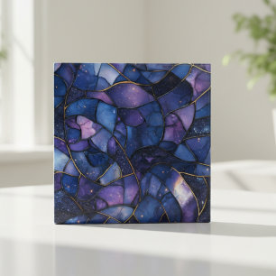 Midnight Galaxy Stained Glass Mosaic Tile