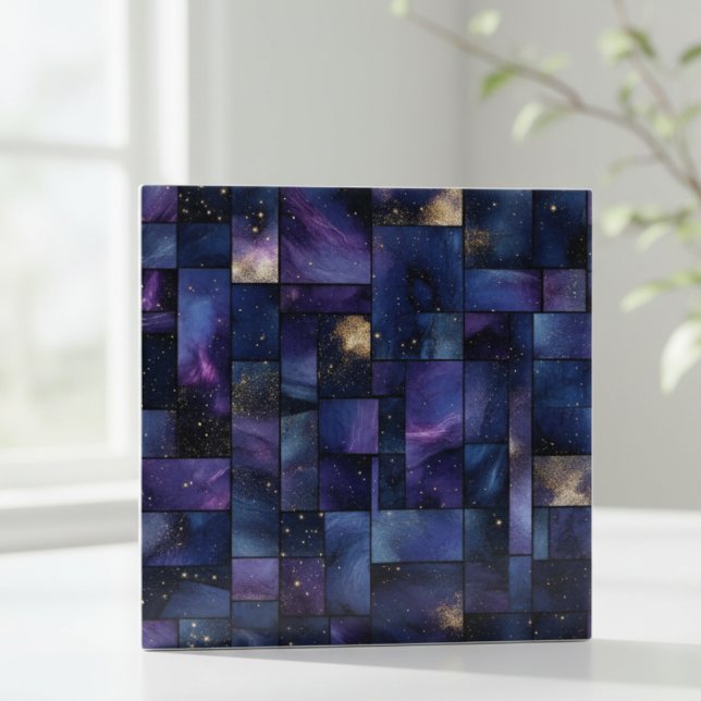Midnight Galaxy Stars Mosaic Tile (Creator Uploaded)
