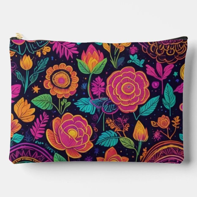 Midnight Garden Accessory Pouch (Front)