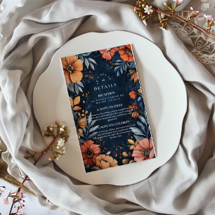 Midnight Garden Baroque Wedding Enclosure Card