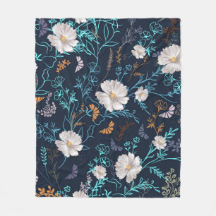 Midnight Garden Fleece Blanket