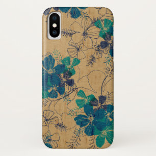 Midnight Garden Hawaiian Faux Wood Case-Mate iPhone Case