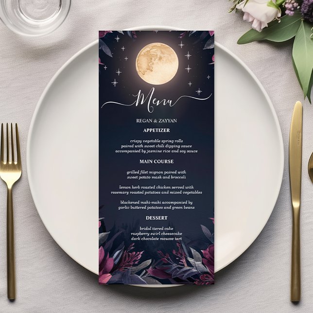 Midnight Garden Moon Wedding Menu (Creator Uploaded)