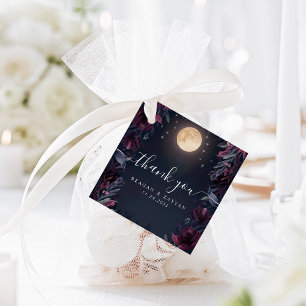 Midnight Garden Moon Wedding Thank You Favour Tags