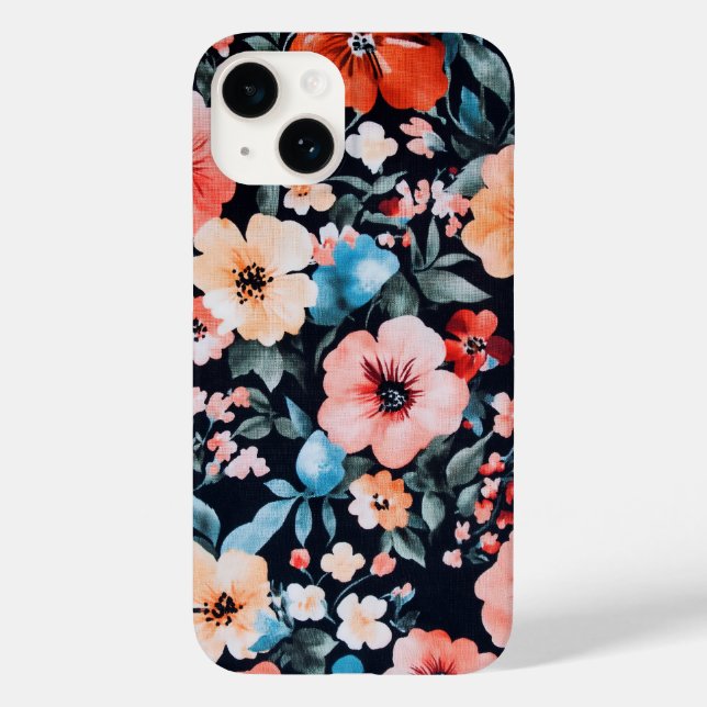 Midnight Garden Symphony Print | Bold Floral Art  Case-Mate iPhone Case (Back)