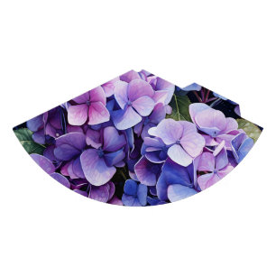 Midnight Garden Violet Hydrangea Watercolor Party Hat