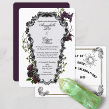 Midnight Garden Watercolor Baroque Coffin Wedding