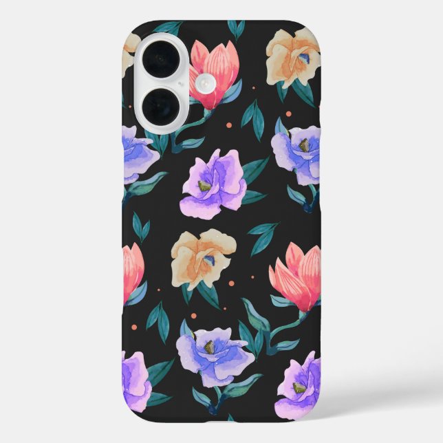 Midnight Garden Watercolor Floral Case-Mate iPhone Case (Back)