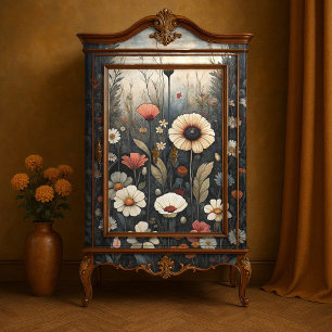 Midnight Garden Wildflowers Decoupage Tissue Paper