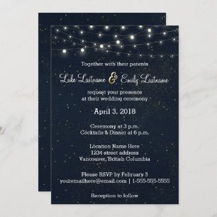 Midnight Glamour Wedding Invitation