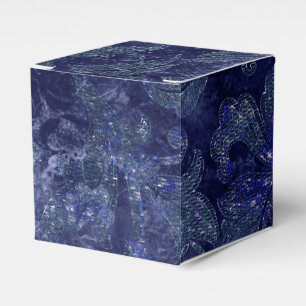 Midnight Glimmer Vintage Damask Favour Box