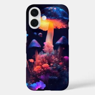 Midnight Glow: Mushrooms & Blooms Case