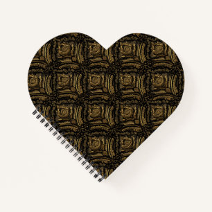 Midnight Gold Damask Elegance Notebook