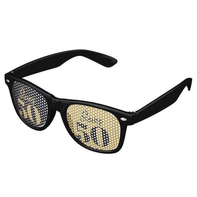 Midnight Gold Milestone Retro Sunglasses (Angled)