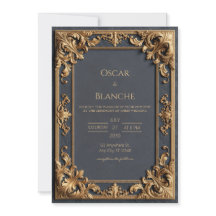 Midnight Gold Scrollwork Wedding