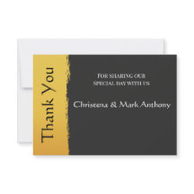 Midnight Gold Thank You Card