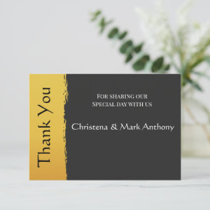 Midnight Gold Thank You Card