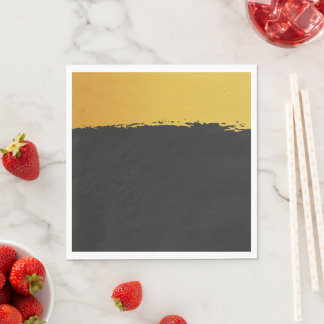 Midnight Gold Wedding Napkin