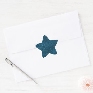 Midnight Green Glitter Star Sticker