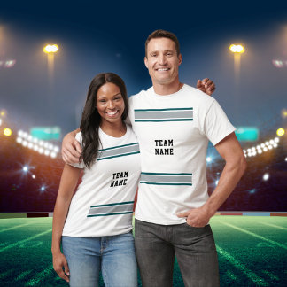 Midnight Green Silver Sports Team Name WH Unisex T-Shirt