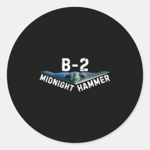 Midnight Hammer B-2 Plane Donald Trump Classic Round Sticker