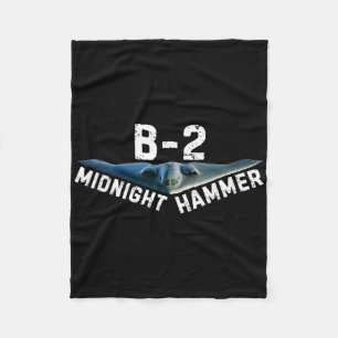 Midnight Hammer B-2 Plane Donald Trump Fleece Blanket