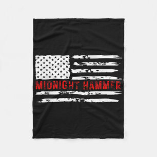 Midnight Hammer B-2 Stealth Jet Usa Flag Fleece Blanket