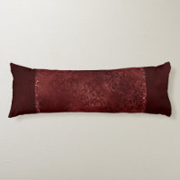 Midnight Henna Romance | Red Satiny Grunge Damask