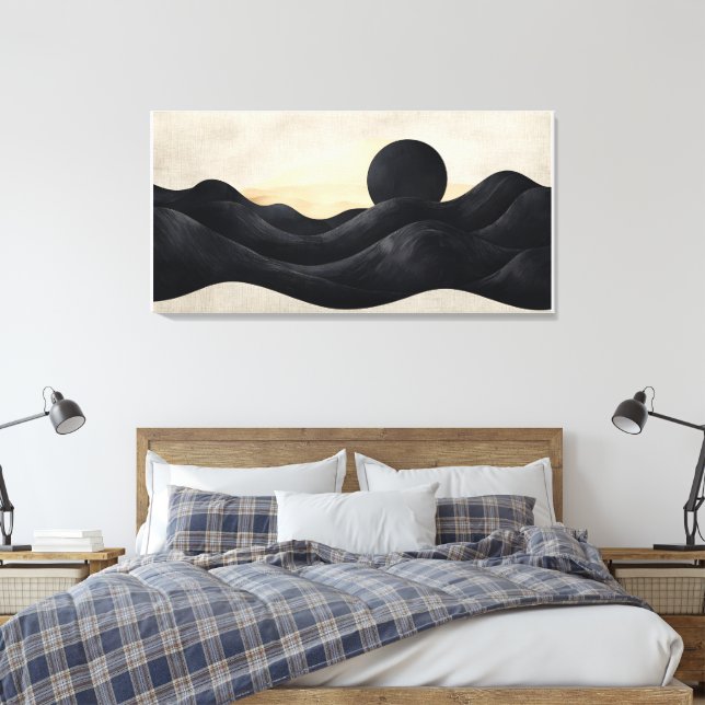 Midnight Horizon Canvas Print (Insitu(Bedroom))
