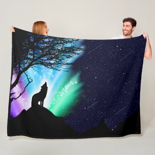 Midnight Howl Fleece Blanket (In Situ)