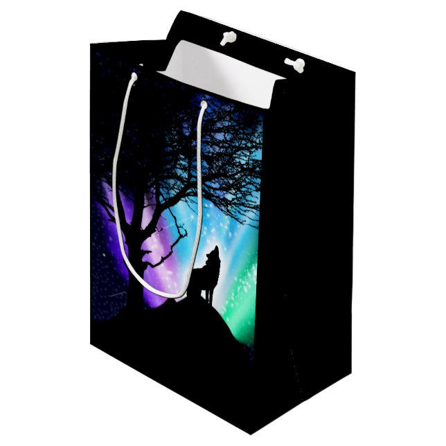 Midnight Howl Medium Gift Bag (Front Angled)